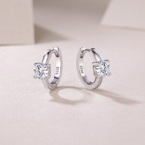 925 sterling silver moissanite earrings